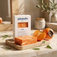 Jabón Artesanal de Caqui y Neem Jabonalia – 100 g - Imagen 1